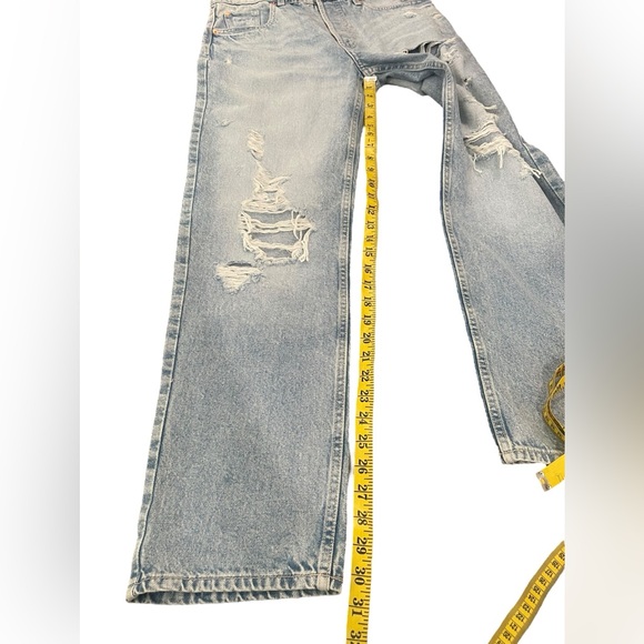 H&M & Denim 90’s Boyfriend Hi Rise Loose Fit Torn Denim Size 4 - Picture 9 of 13